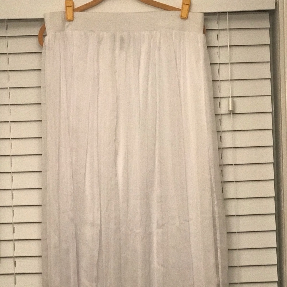 White tulle maxi skirt